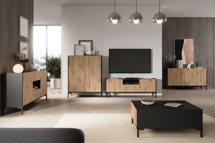 Produktbild ADRK Furniture Niedrige Kommode Larista (100 x 40 x 84 cm)