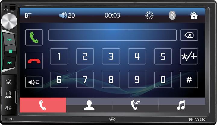 Produktbild PNI Auto-Multimedia-Player V6280 mit Touchscreen, Bluetooth-Funktion, Android/iOS USB Mirror Link-Fu (MirrorLink)