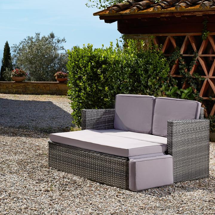 Actual product image tectake Rattan sofa Corfu, variant 2