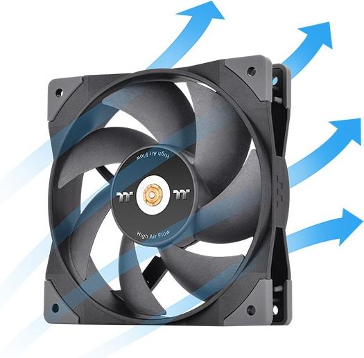 Produktbild Thermaltake 120mm GT12 PC Cooling Fan TT Premium Edition Black - 1 Pack (120 mm, 1 x)