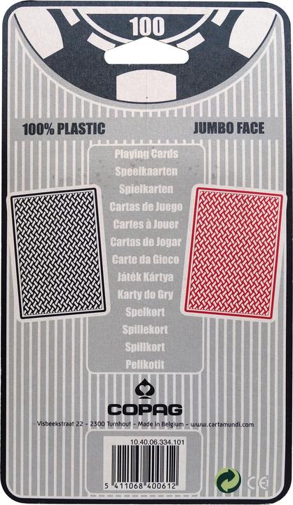 Actual product image Cartamundi Plastic Poker Card Game (German)