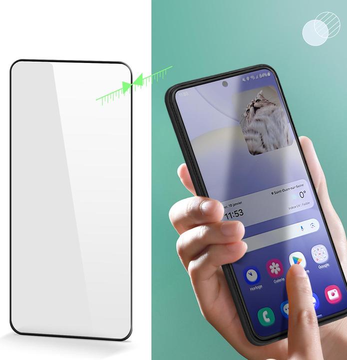 Actual product image Avizar 9H hardness glass display protection film (1 Piece, Samsung Galaxy S21)