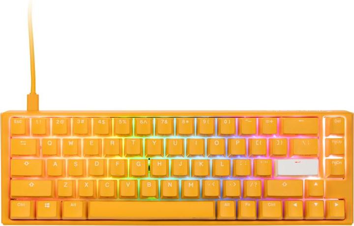 Actual product image Ducky One 3 Yellow SF Gaming Keyboard, RGB LED - MX-Blue (US) (US, Cable)