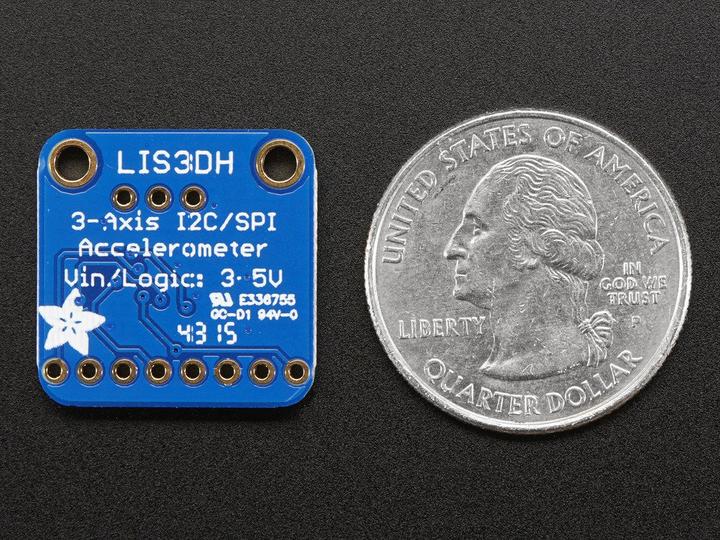 Image du produit Adafruit Accéléromètre à trois axes LIS3DH (Capteur)