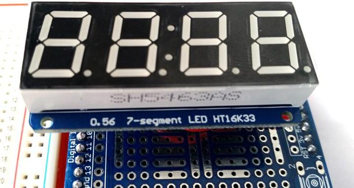 Produktbild Deek-Robot DK 4-Zeichen 7-Segment-Anzeige Rot mit HT16K33 Backpack