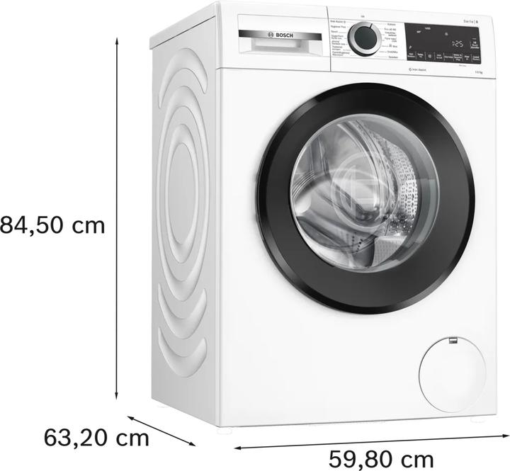 Image du produit Bosch Hausgeräte Bosch - WGG244ZANL - Serie 6 - Wasmachine met stoom - 1400 rpm - Energielabel A (WGG244ZANL) (9 kg, Gauche)