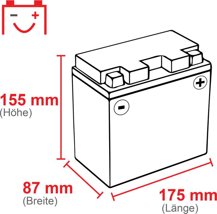 Image du produit Voltic Batterie de moto Sportivo GEL YTX20L-BS (DIN 82000) (12 V, 20 Ah, 290 A)
