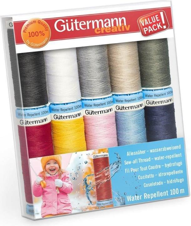 Produktbild Gütermann Nähfaden - Set Water Repellent 10 Spulen Allesnäher 100 m (100 m)