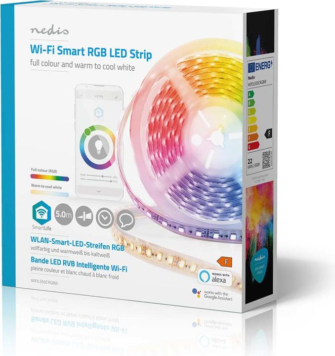 Actual product image Nedis Smartlife Full Colour (Warm white, White, RGB, 500 cm, Indoor)