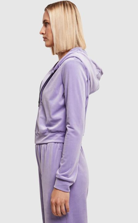 Produktbild Urban Classics Ladies Short Velvet Zip Hoody (XL)