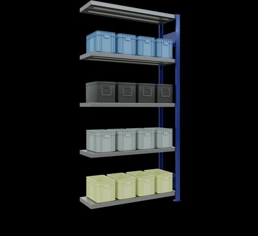 Actual product image Schulte Lagertechnik MULTIplus250 boltless add-on bay system with length bolts