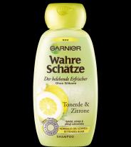 Garnier Wahre Schätze Shampoo tonerde zitrone, 250ml Flasc (250 ml, Flüssiges Shampoo)