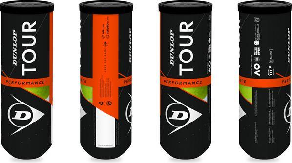 Produktbild Dunlop be mit 3 tennisbällen tour performance
