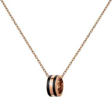 Daniel Wellington Stylish Bronze Necklace With Circular Pendant Emalie Dw