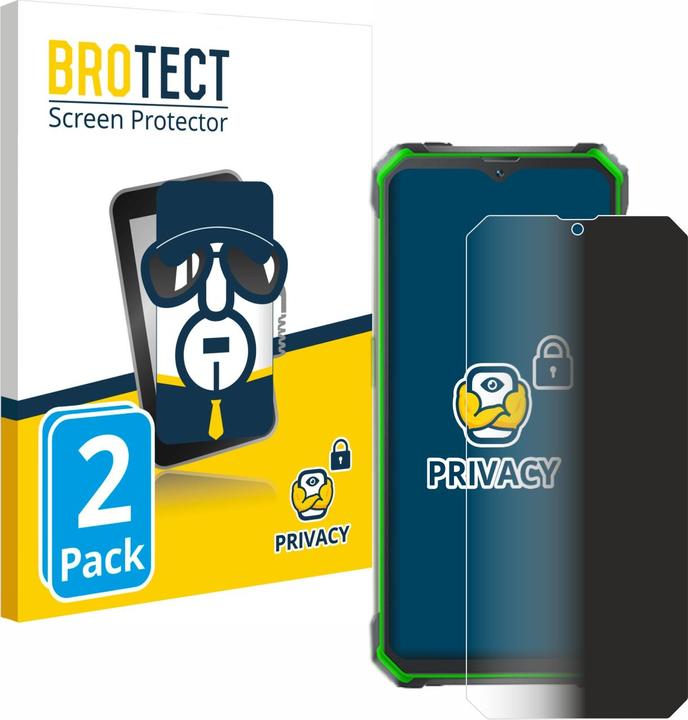 Actual product image BROTECT Anti-spy privacy film Blue light protection film (2 Piece, Blackview BV7100)
