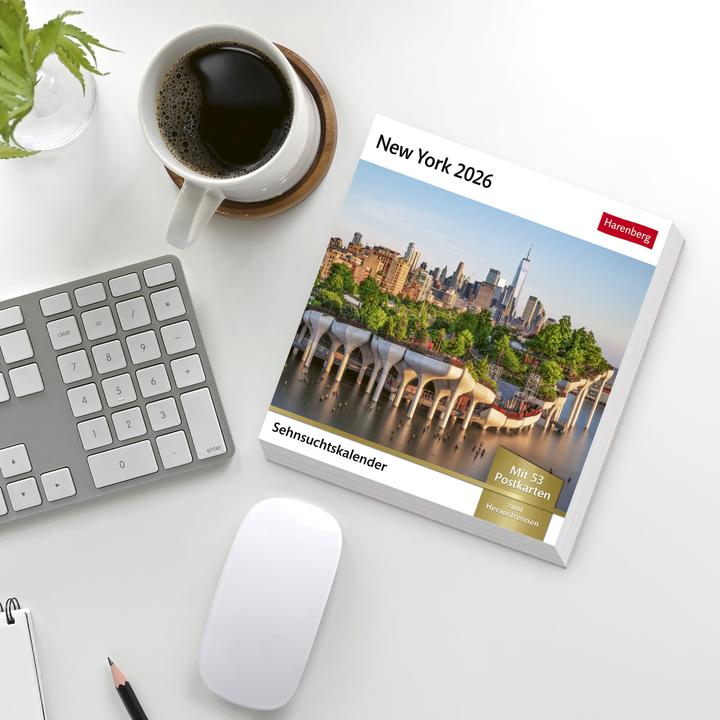 Actual product image Harenberg New York Sehnsuchtskalender 2026 - Wochenkalender mit 53 Postkarten (German)