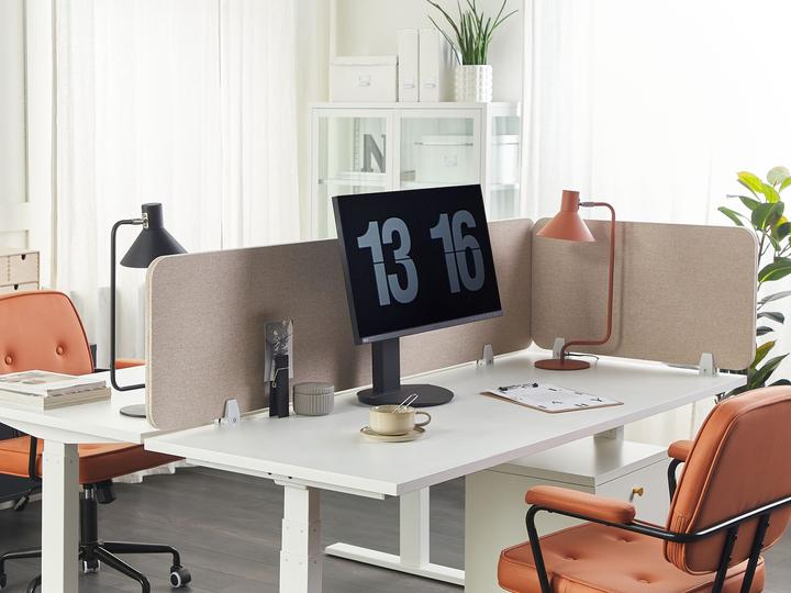 Actual product image Beliani Desk divider beige 72 x 40 cm WALLY