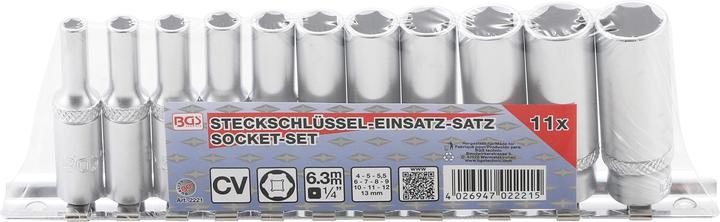 Productafbeelding BGS Steckschlüssel-Einsatz-Satz (4 mm, 5 mm, 5,5 mm, 6 mm, 7 mm, 8 mm, 9 mm, 10 mm, 11 mm, 12 mm, 13 mm)