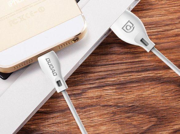 Image du produit Dudao cable USB Type C 2.1A 2m white (L4T 2m white) (2 m, USB 2.0)