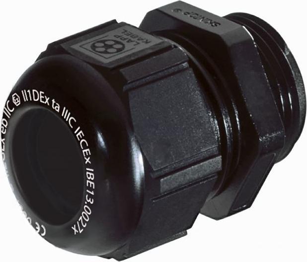 Actual product image Lapp Cable gland ATEX SKINTOP M20 x 1.5 7...13 mm x 9 mm Polyamide black IP68 (SKINTOP K-M 20X1,5