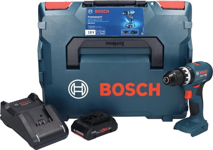 Produktbild Bosch Professional Bosch GSB 18V-45 Akku Schlagbohrschrauber 18 V 45 Nm Brushless + 1x ProCORE Akku 4,0 Ah + Ladegerät (Akkubetrieb)