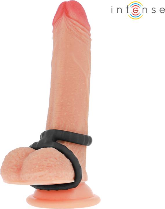 Image du produit Intense Dewey Doppelter Penisring Aus Silikon Schwarz Modell 2