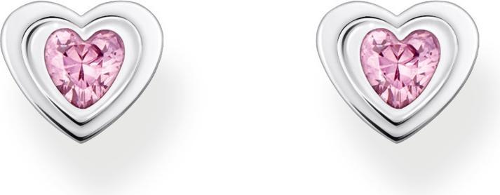 Immagine prodotto Thomas Sabo Orecchini a perno Cuore con zirconi rosa Argento annerito (Argento 925)