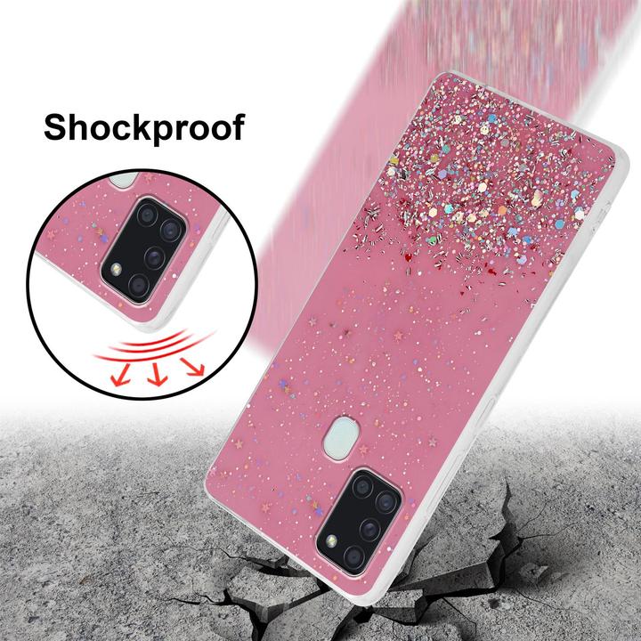 Image du produit Cadorabo Couverture TPU paillettes scintillantes (Samsung Galaxy A21s)