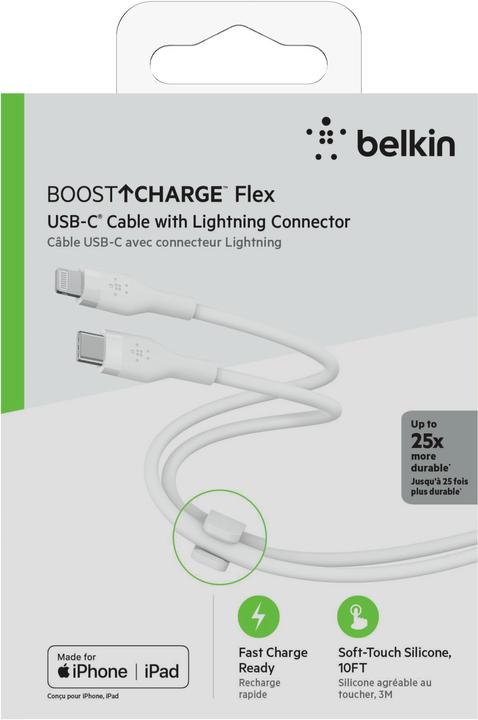 Produktbild Belkin USB C — Lightning (3 m, USB 2.0, 15 W)
