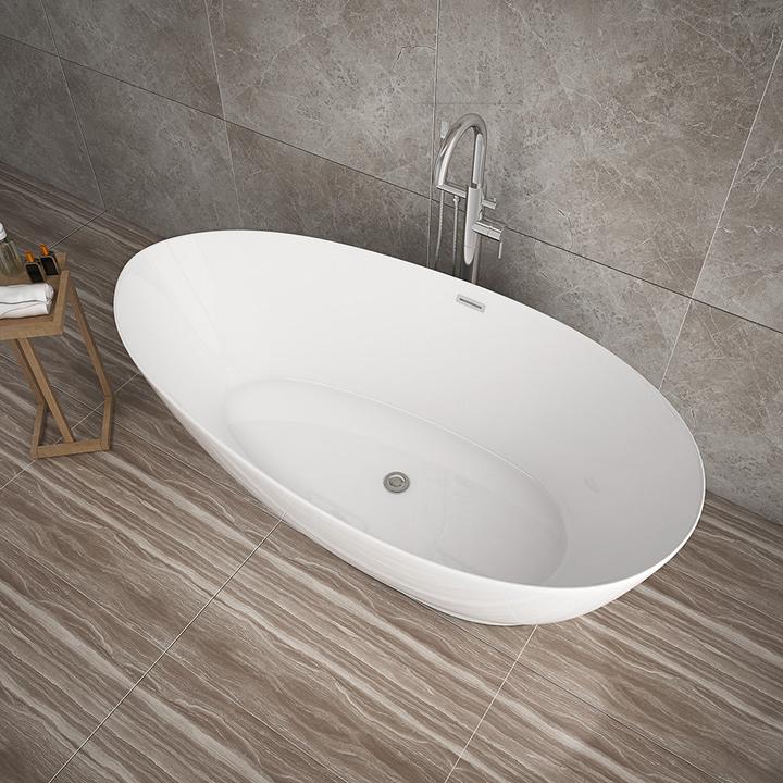 Image du produit Home Deluxe Baignoire à poser LYDIA avec robinetterie chromée - 180x90x58cm (90 cm, 180 cm)