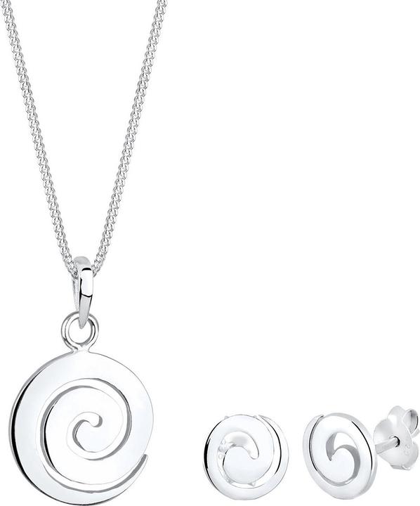 Elli Schmuckset Spirale Rund Kreis 925 Sterling Silber (925er Sterling Silber)