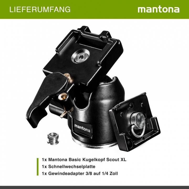 Actual product image mantona 21422 Tripod ball head (Spherical head)