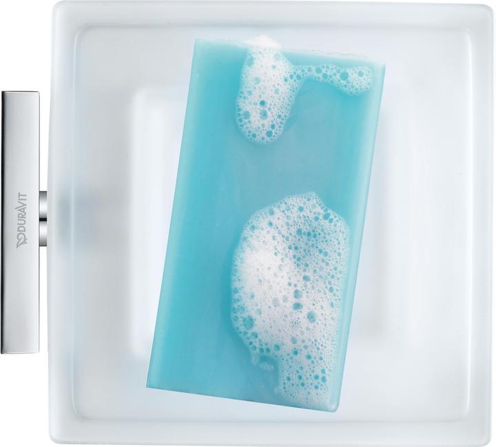 Actual product image Duravit Soap dish KARREE glass matt chrome