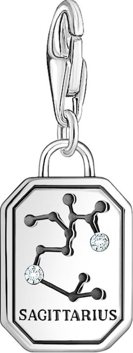 Thomas Sabo Charm-Anhänger Sternzeichen Schütze mit Steinen Silber (925er Silber)