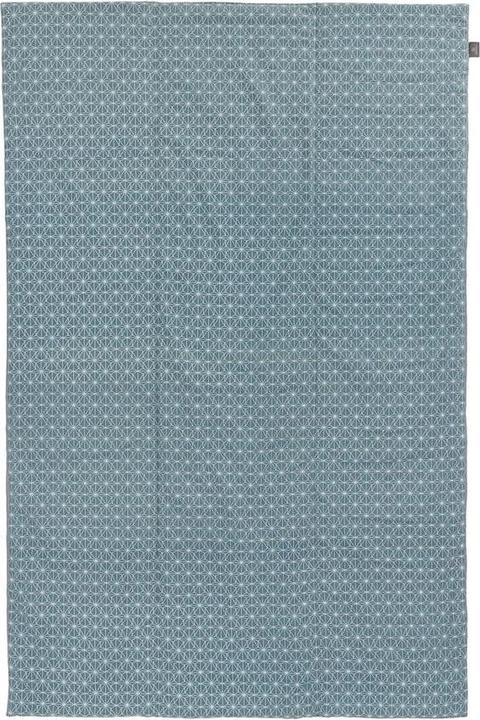 Actual product image Urbanara Picknickdecke Mallur 130 x 190 cm - Taubenblau / Naturweiss