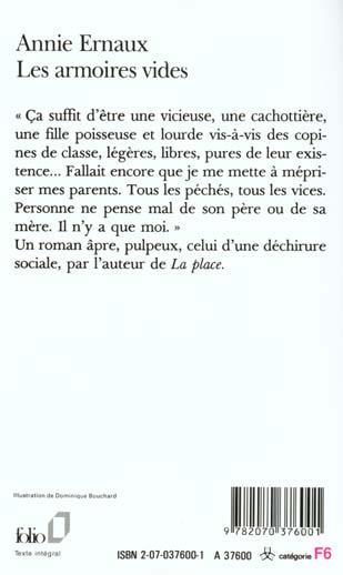Produktbild Les armoires vides (Französisch, Ernaux, Annie, 1989)