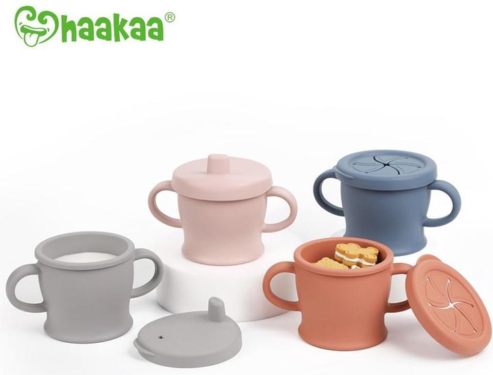 Actual product image Haakaa Drink and Snack Cup - Steel Blue
