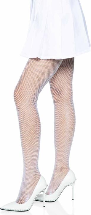 Actual product image Leg Avenue Glitzer Netzstrumpfhose weiss-silber (One size)