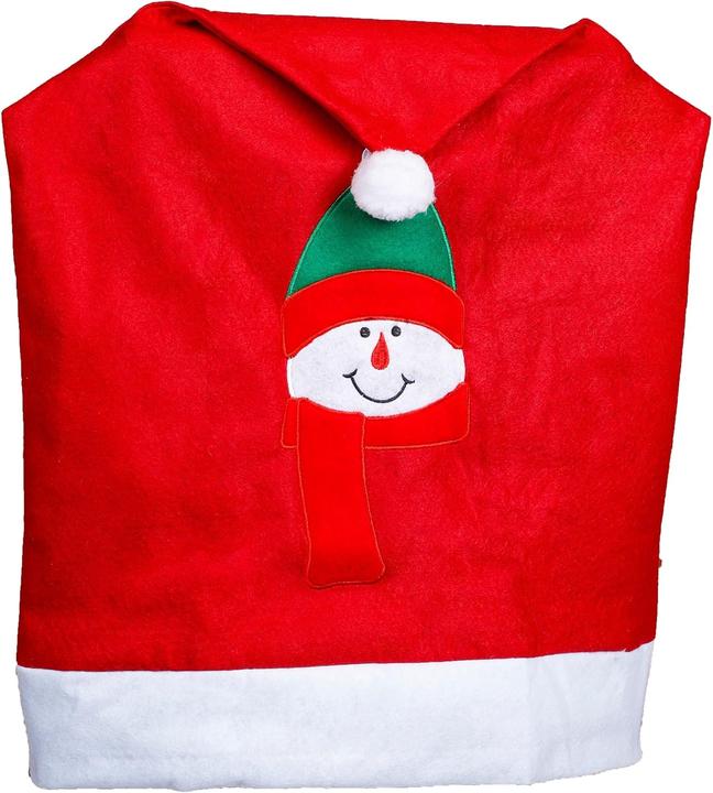Produktbild Novaliv Weihnachten Stuhlhussen Set I Rot I Nikolausmütze I Stuhlbezug Weihnachtsdeko