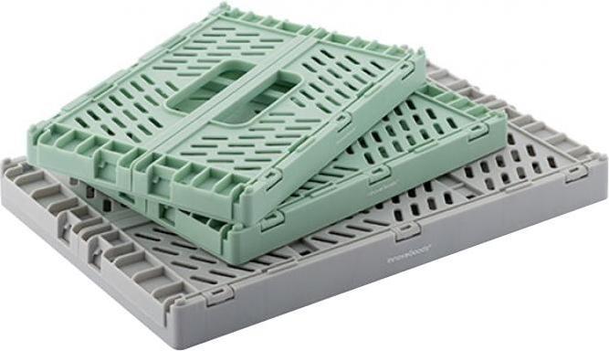 Productafbeelding InnovaGoods 3x stapelbare en opvouwbare opbergdozen (20 x 15 x 9 cm, 30 x 20 x 12 cm)