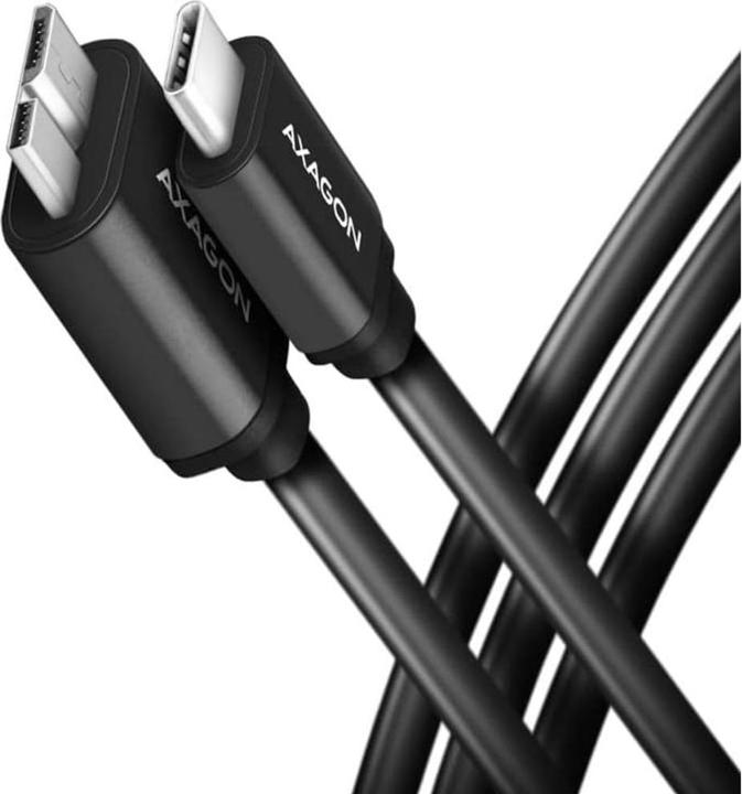 Axagon BUMM3-CM10AB Cable Micro-B USB to USB-C 3.2 Gen 1 (1 m, USB 3.2 Gen 1, 5 W)