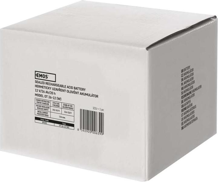 Actual product image Emos SLA battery 12V 26Ah L2 (1 pcs., Device specific, 26000 mAh)
