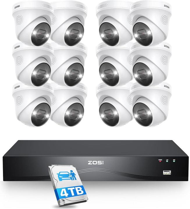 Zosi 4K Überwachungskamera-Set C225 mit AI-Erkennung