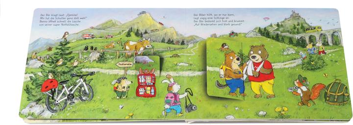 Actual product image Benno Biber's rescue kit. If someone has hurt themselves, Benno arrives with the plasters (German, Christine Kugler, 2025)