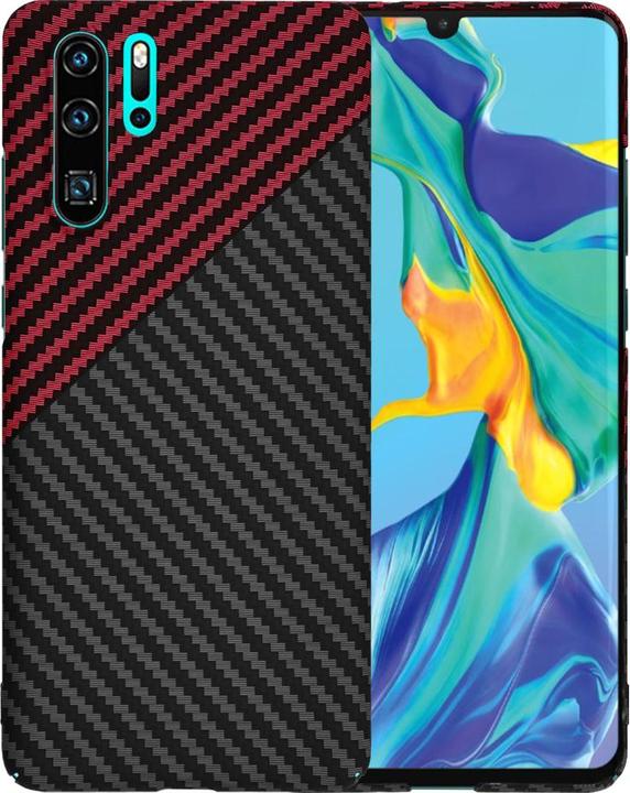 Produktbild Techsuit - Carbonite FiberShell - Huawei P30 Pro / P30 Pro New Edition - Red Vortex (Huawei P30 Pro, Huawei P30 Pro New Edition)