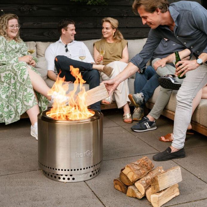 Actual product image Herqs Smokeless FirePit Blaze