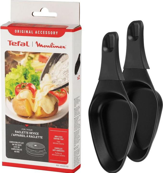 Actual product image Tefal XA400102 Raclette pans, non-stick coating, 2 pieces (XA400102)