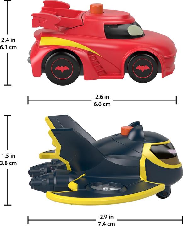 Actual product image Fisher-Price Batwheels Lichteffekt Rennautos - Redbird & Friend