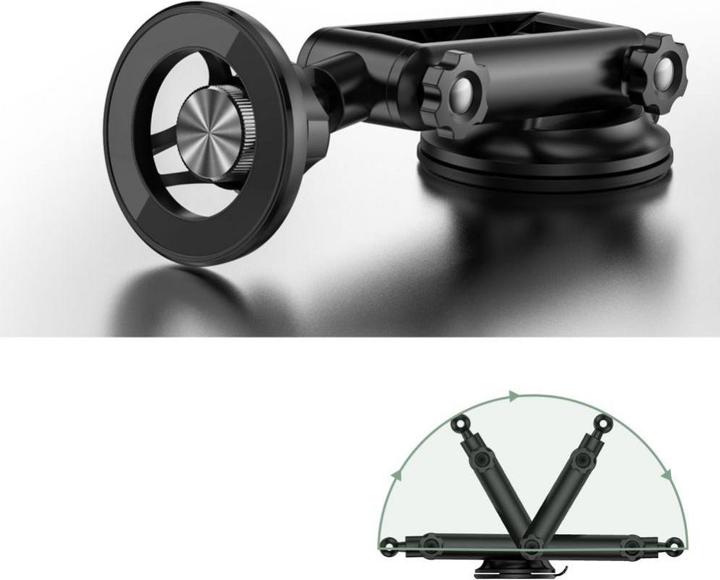 Actual product image Tech-Protect N54 car phone holder with MagSafe on the dashboard - black