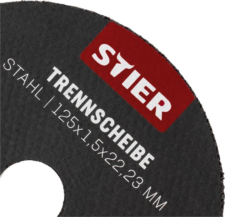 Produktbild Stier Trennscheiben Stahl 125 x 1,5 x 22,23 Form 41 gerade